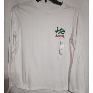 jolly and joyful large sleeve shirt 10/12